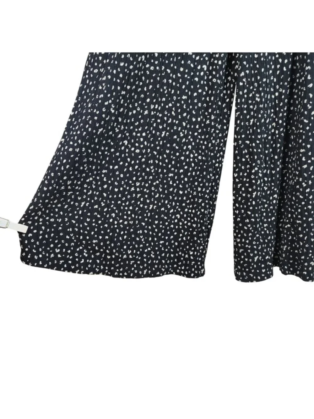 Old Navy Girls Sleeveless Jumpsuit Black Large Wide Leg Smocked Top Ties Dots